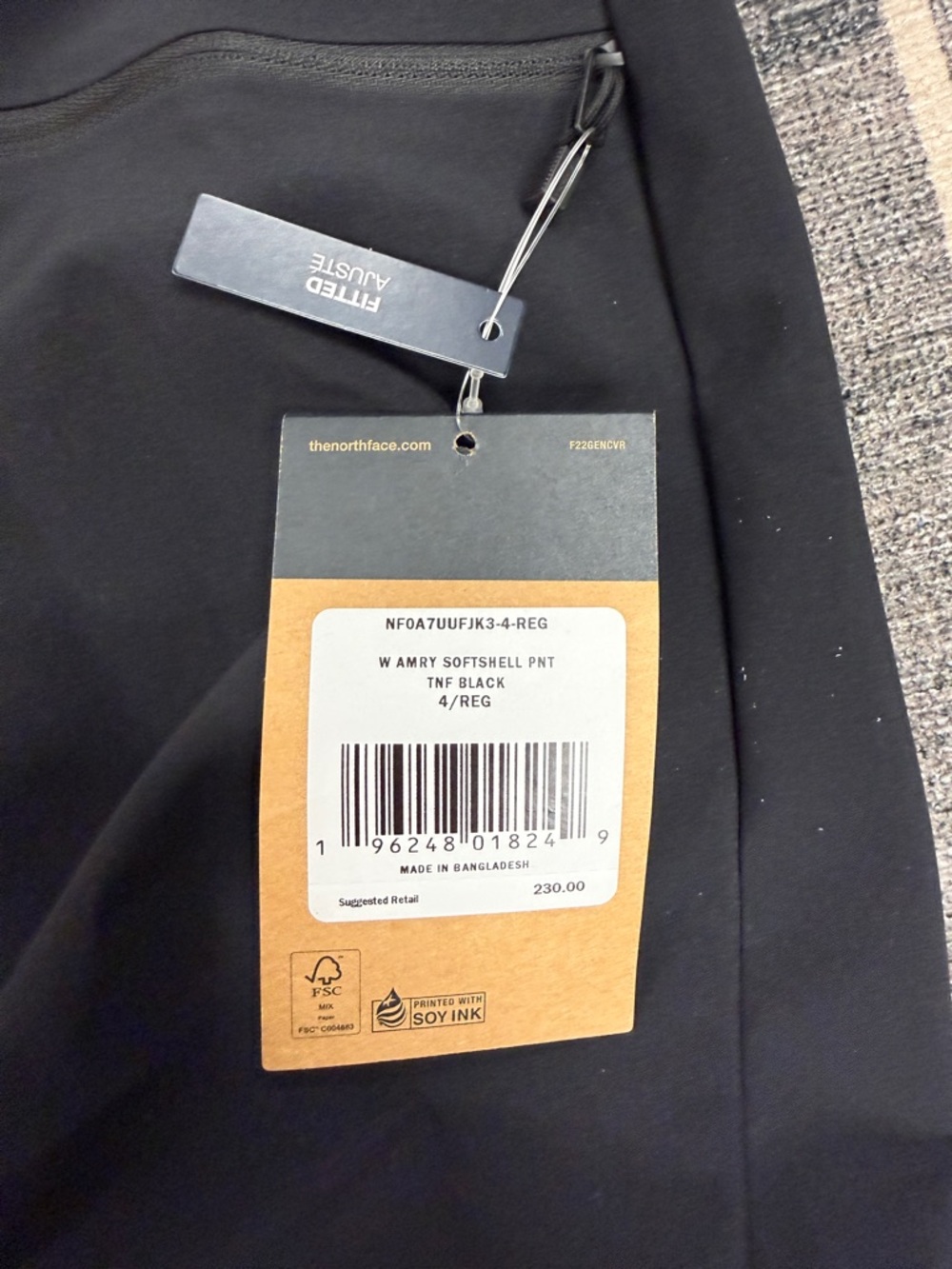 NWT The North Face Black Snow Ski Pants Fitted High Waist Windwall Amry Size 4 - Picture 9 of 11